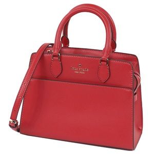 KATE SPADE MADISON SAFFIANO LEATHER MEDIUM SATCHEL CANDIED CHERRY RED PURSE